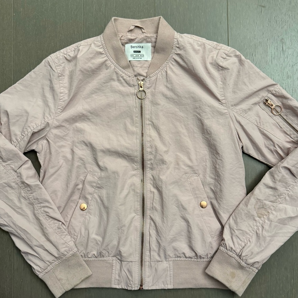 Bershka Pink Bomber Jacket
